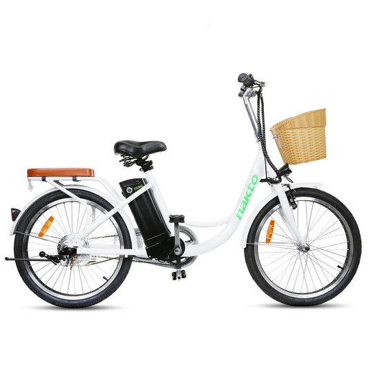 Nakto Elegance Step Thru Electric Bike with Basket
