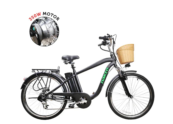 Nakto Camel Men's Electric Bike with Basket