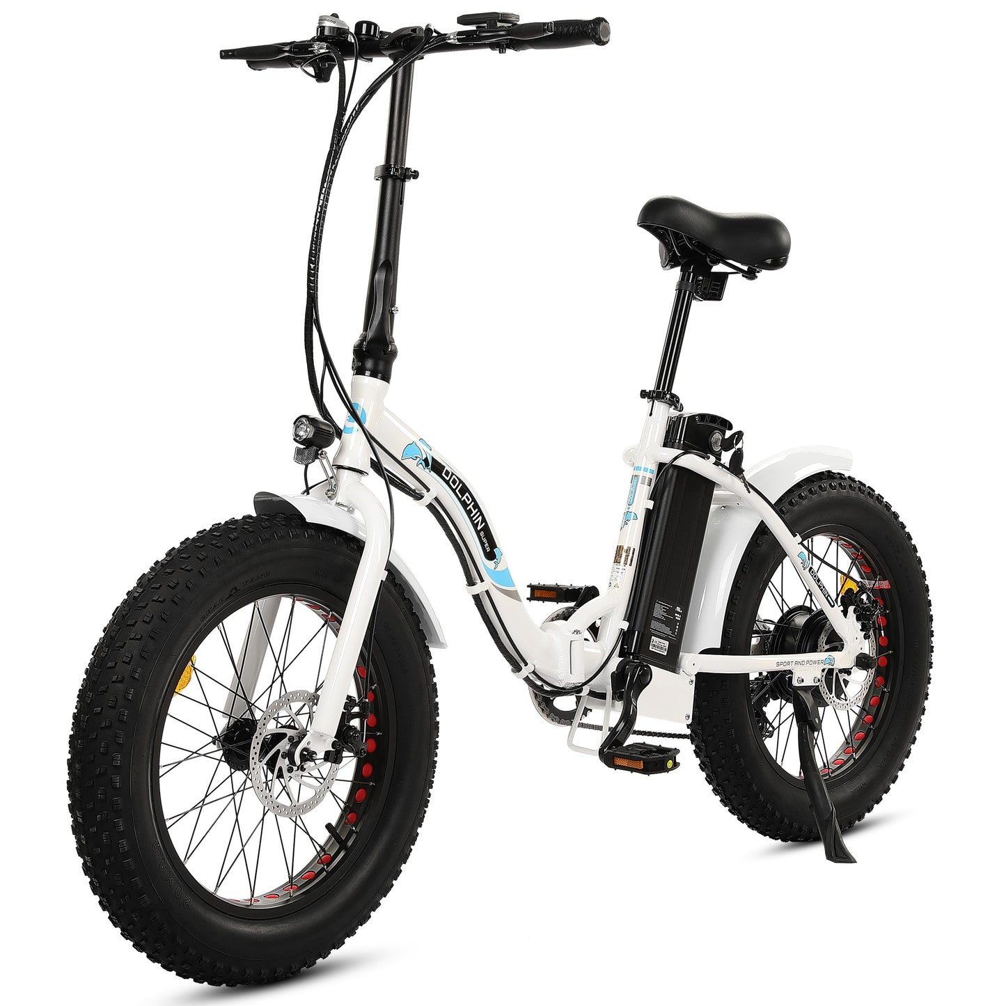 Ecotric Dolphin 36V Step Thru and Folding Fat-tire Folding Electric Bike